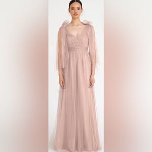 Jenny Yoo Annabelle Convertible Gown Whipped Apricot Womens 6 Bridal Formal Prom